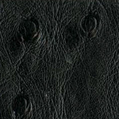 Black ostrich leather