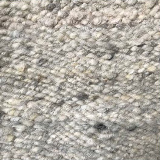 Burundi handwoven wool rug in Silver